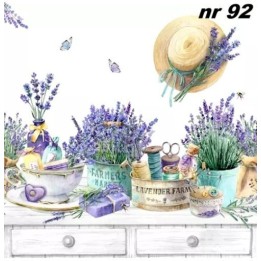 Lavender farm in Provence servet 33x33cm