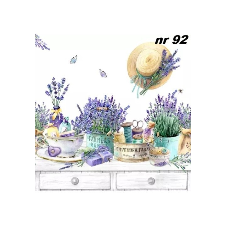 Lavender farm in Provence servet 33x33cm