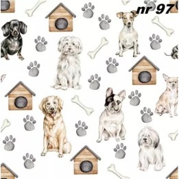 Pet dogs servet 33x33cm