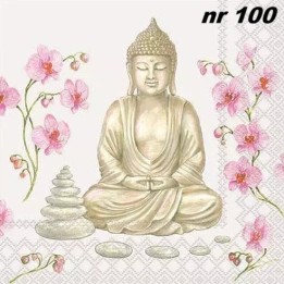 Buddha servet 33x33cm OP=OP