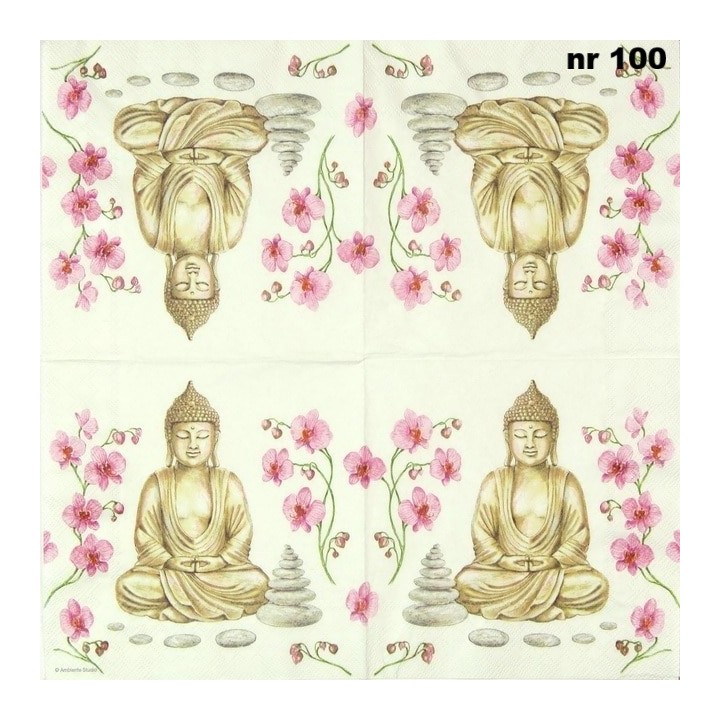 Buddha servet 33x33cm OP=OP