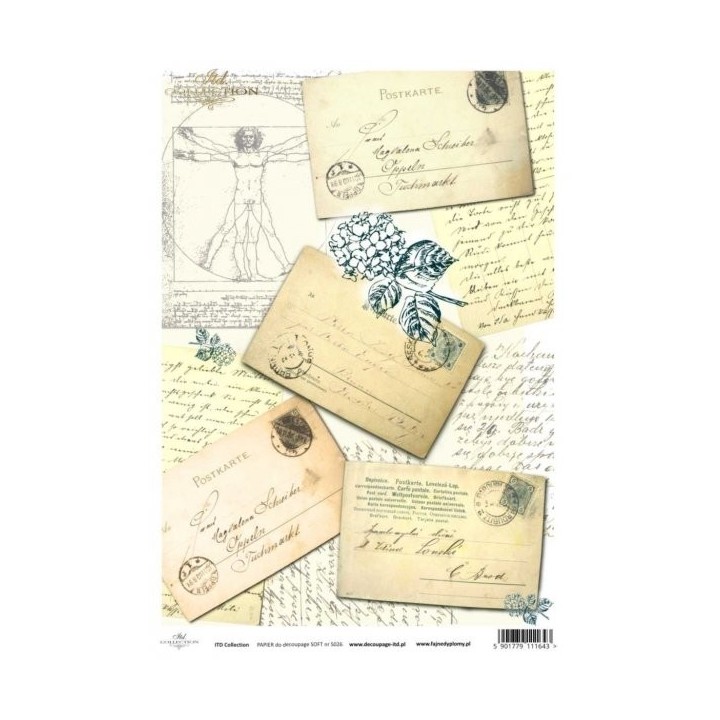 Decoupagepapier Soft ITD S0026