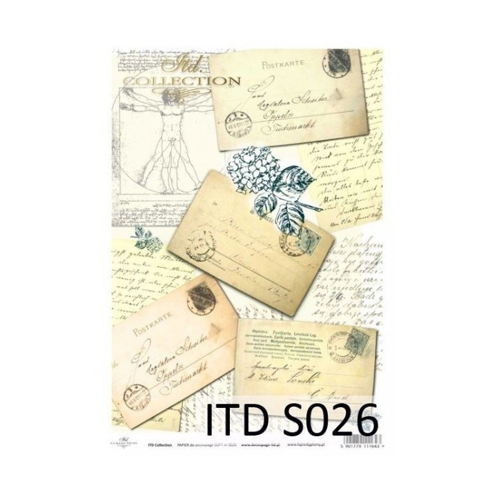 Decoupagepapier Soft ITD S0026