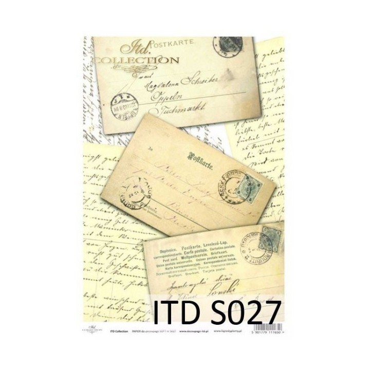Decoupagepapier Soft ITD S0027