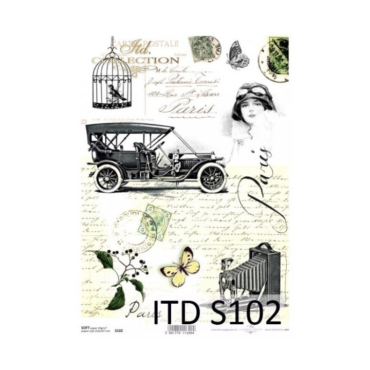 Decoupagepapier Soft ITD S0102