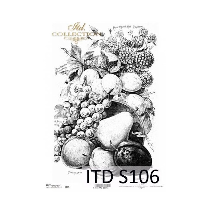 Decoupagepapier Soft ITD S0106