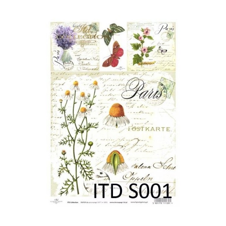 Decoupagepapier Zacht ITD S0001