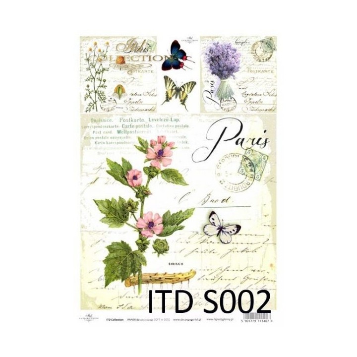 Decoupagepapier Zacht ITD S0002