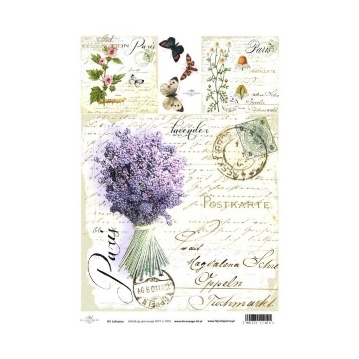 Decoupagepapier Soft ITD S0003
