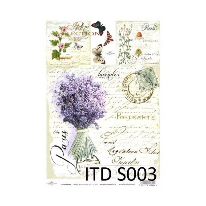 Decoupagepapier Soft ITD S0003