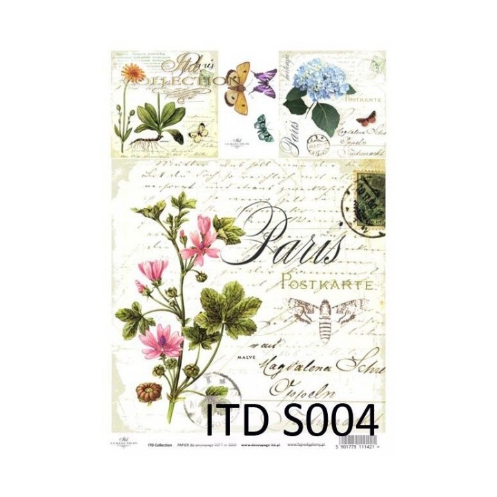 Decoupagepapier Soft ITD S0004