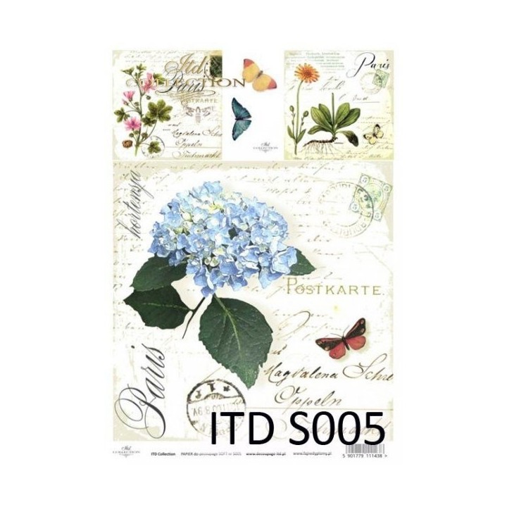 Decoupagepapier Soft ITD S0005
