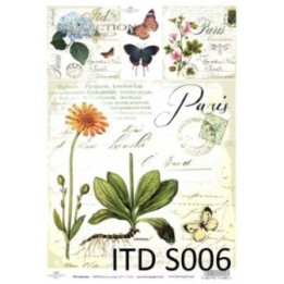 Decoupagepapier Soft ITD S0006