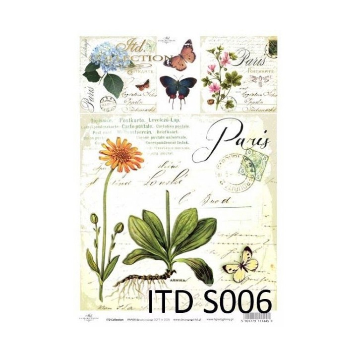 Decoupagepapier Soft ITD S0006