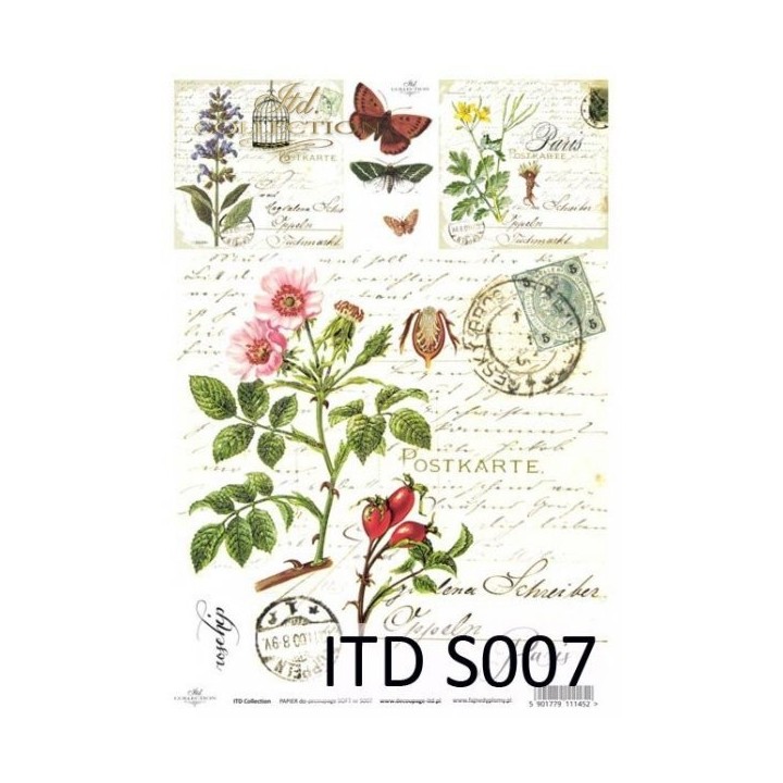Decoupagepapier Soft ITD S0007