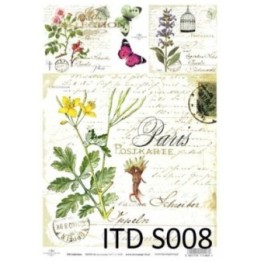Decoupagepapier Soft ITD S0008