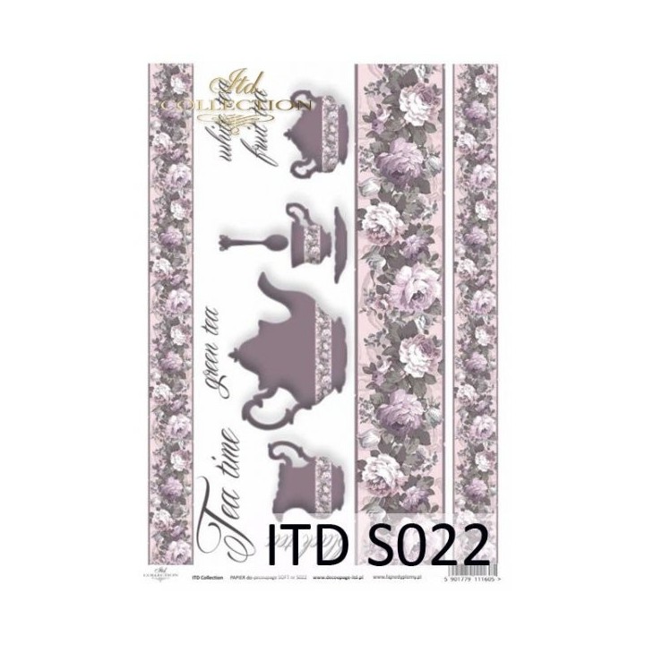 Decoupagepapier Soft ITD S0022