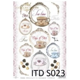 Decoupagepapier Soft ITD S0023