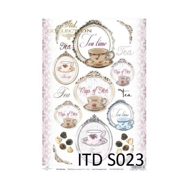 Decoupagepapier Soft ITD S0023