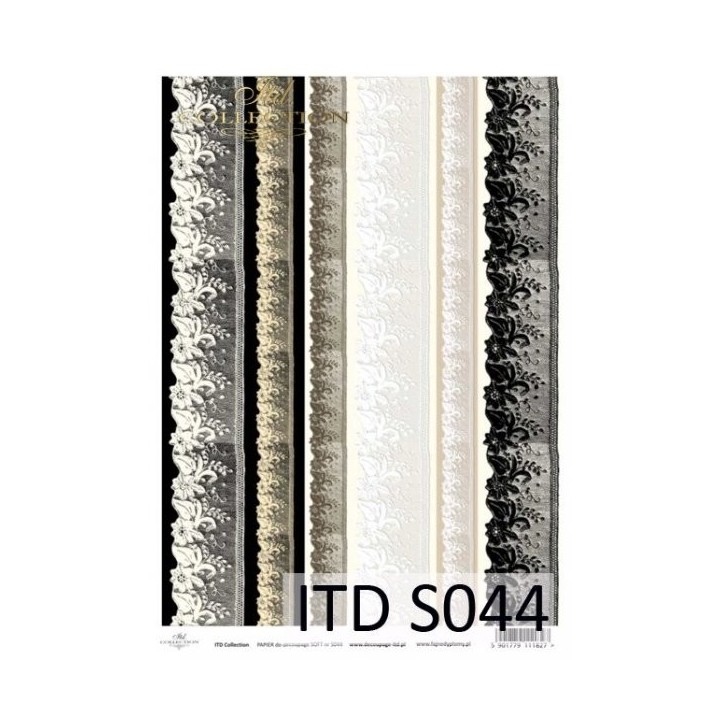 Decoupagepapier Soft ITD S0044