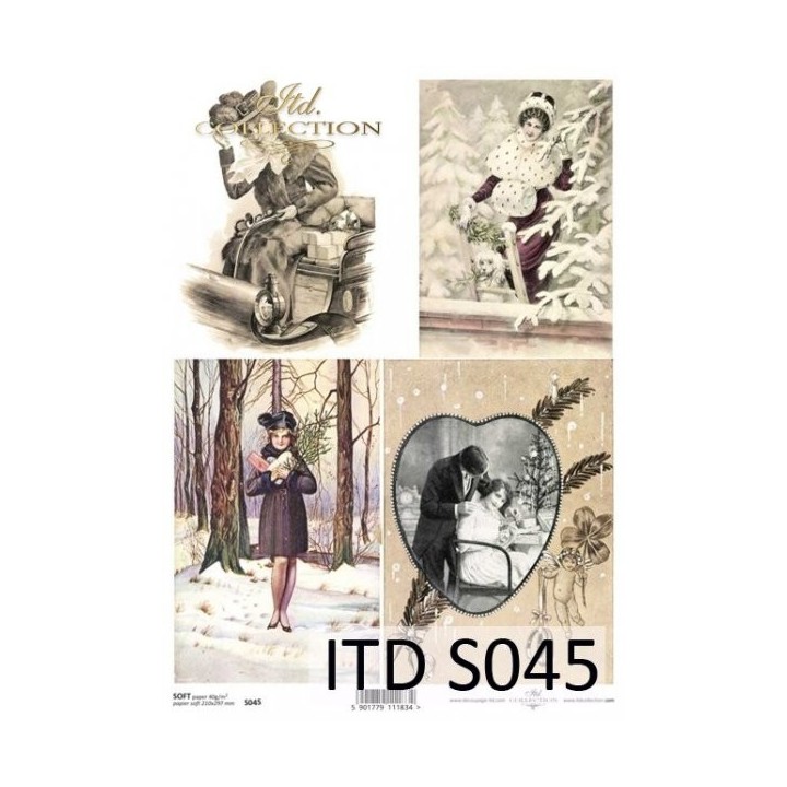 Decoupagepapier Soft ITD S0045
