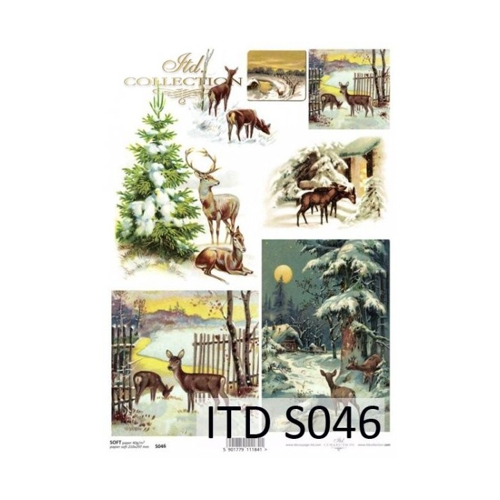 Decoupagepapier Soft ITD S0046