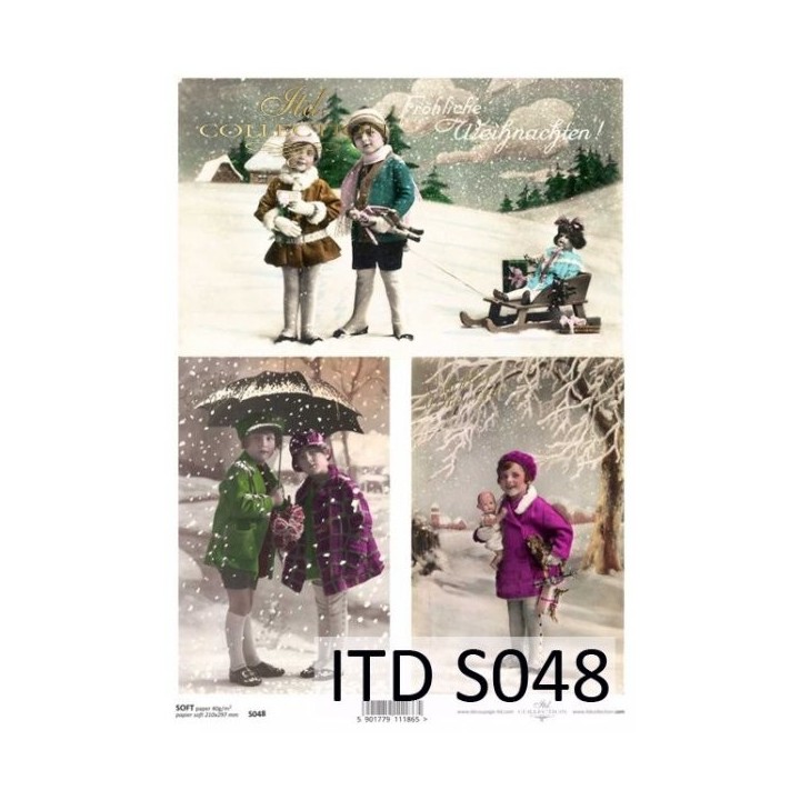 Decoupagepapier Soft ITD S0048