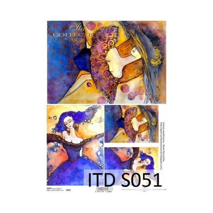 Decoupagepapier Zacht ITD S0051