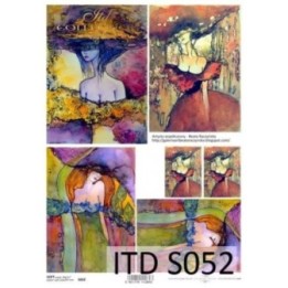 Decoupagepapier Zacht ITD S0052