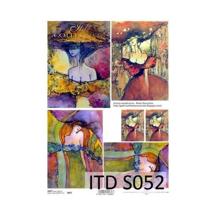 Decoupagepapier Zacht ITD S0052