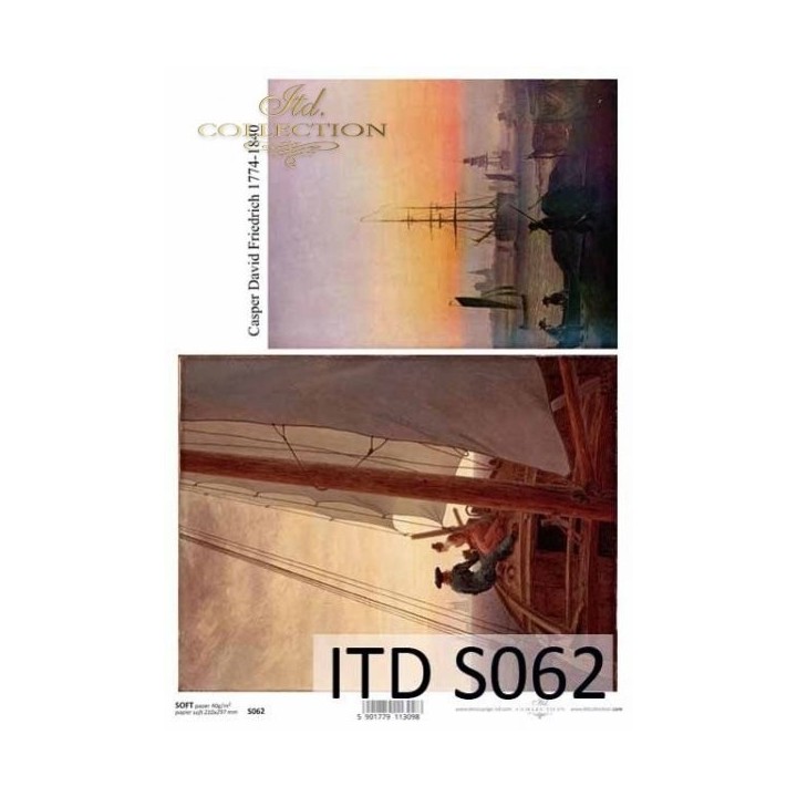 Decoupagepapier Soft ITD S0062