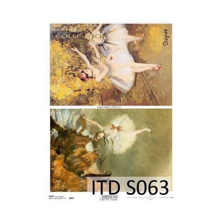 Decoupagepapier Soft ITD S0063