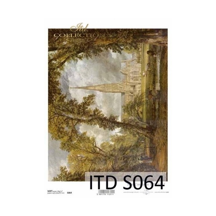Decoupagepapier Soft ITD S0064