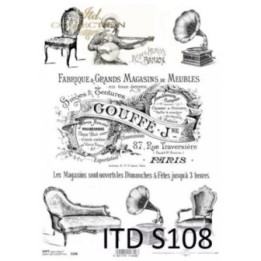 Decoupagepapier Soft ITD S0108