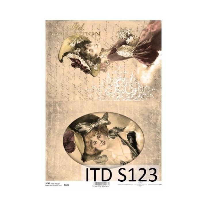 Decoupagepapier Soft ITD S0123