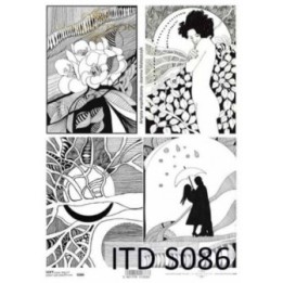 Decoupagepapier Soft ITD S0086