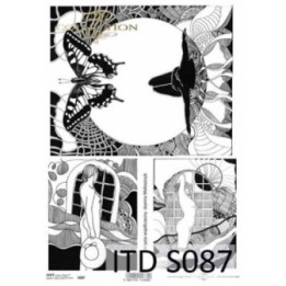 Decoupagepapier Soft ITD S0087