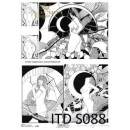 Decoupagepapier zacht ITD S0088
