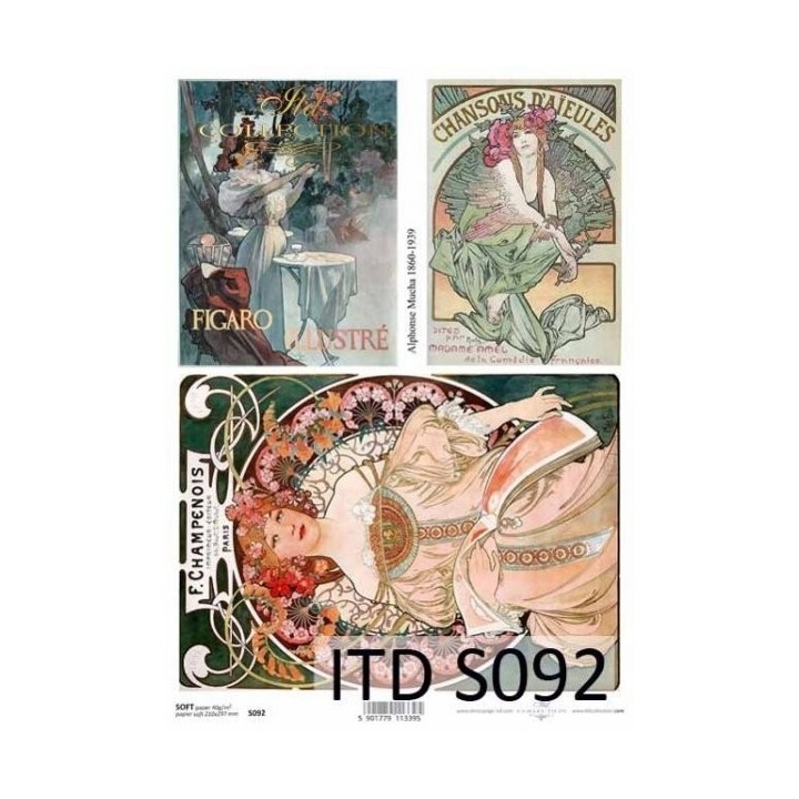 Decoupagepapier Soft ITD S0092