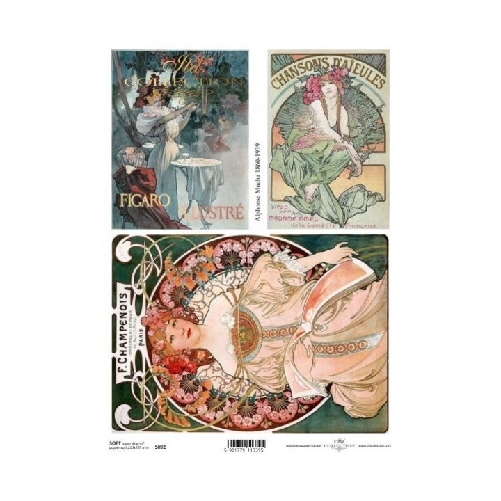 Decoupagepapier Soft ITD S0092