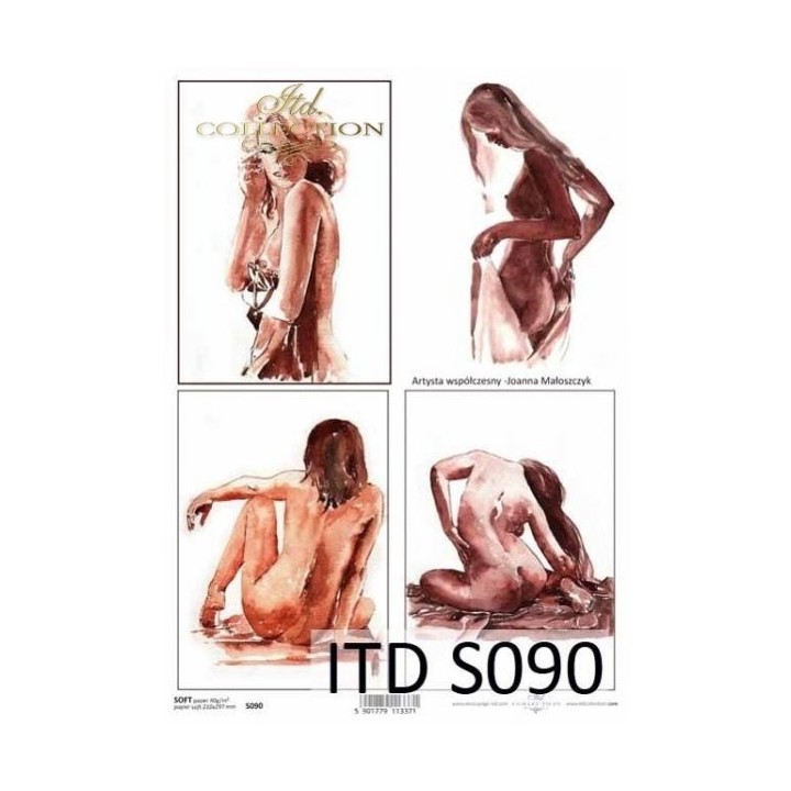 Decoupagepapier Soft ITD S0090