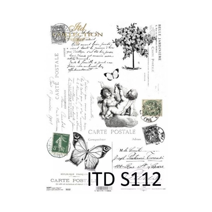 Decoupagepapier Soft ITD S0112