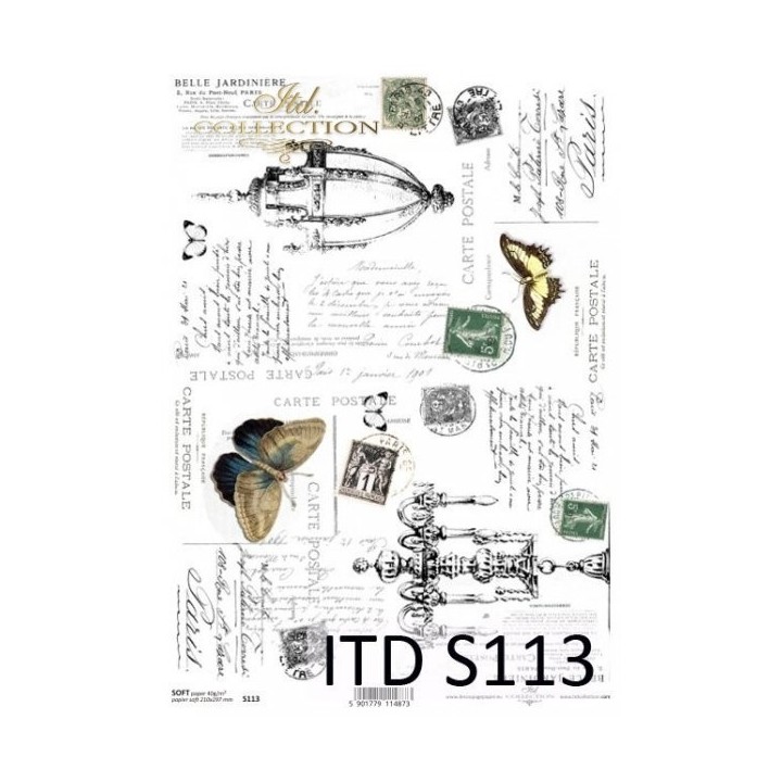 Decoupagepapier Soft ITD S0113