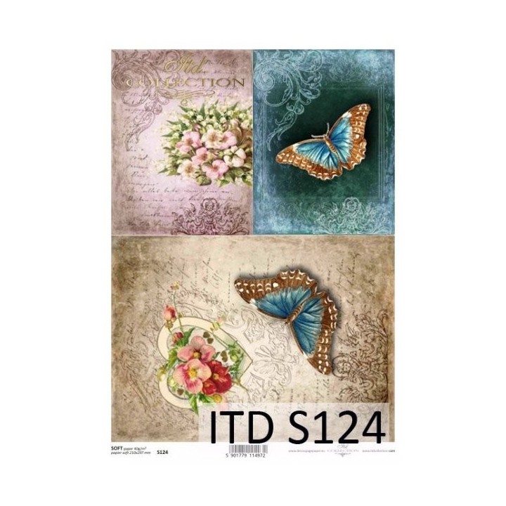 Decoupagepapier Soft ITD S0124