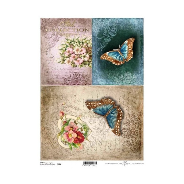 Decoupagepapier Soft ITD S0124