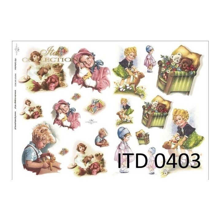 Decoupagepapier ITD D0403M