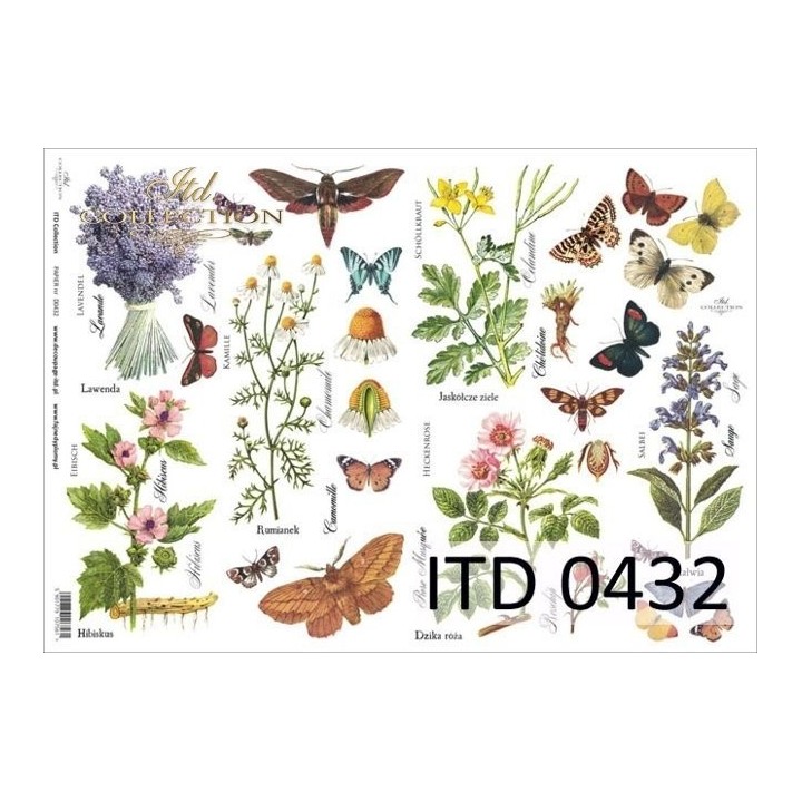Decoupagepapier ITD D0432M