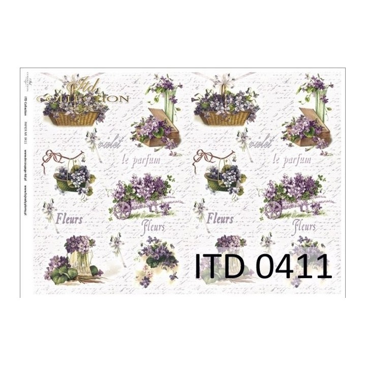 Decoupagepapier ITD D0411M