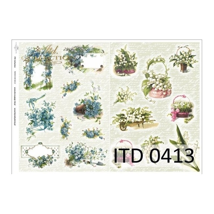 Decoupagepapier ITD D0413M