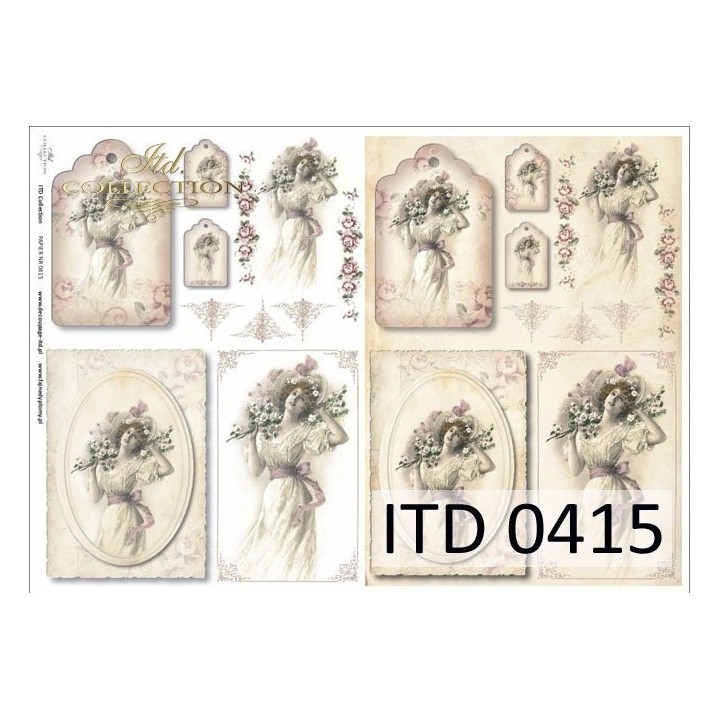 Decoupagepapier ITD D0415M